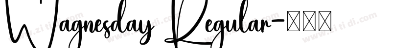 Wagnesday Regular字体转换